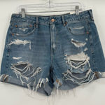 American Eagle distressed tom girl jean shorts 12 nwt Photo 0