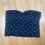 Urban Outfitters Silence + Noise Tube Crop Top Navy FLoral Size XS Cut Out Photo 4