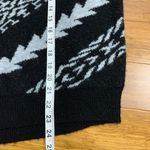 EXPRESS Miltered Pullover Sweater Womens Size Medium Black Aztec Geometric Knit Photo 6