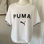 Puma White Short Sleeve Flowy Athletic Top Photo 0