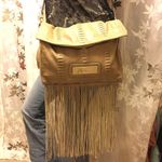 Marciano  Boho Leather Fringe  Cross Body Messenger | Shoulder Bag Photo 2