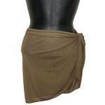 Brown Mesh Sheer Mini Sarong Size M Photo 0