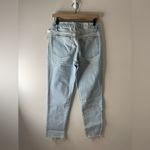 Good American NWT  25 High Waist Raw Hem Slim Straight Jeans Indigo248 Photo 5