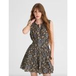 Madewell  Gathered Button Front Mini Dress Floral Dark Carob Boho Cottage XS NWT Photo 1