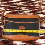 Dooney & Bourke Vintage USA Made Brown Black Leather Crossbody Shoulder Messenger Bag Purse Measurement in pics Multiple Photo 5