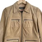 Banana Republic Y2K VTG Women Leather Suede Jacket 2 Camel Classic Retro Cowgirl Photo 5