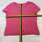 Prive 100% Cashmere Sweater Top Womens XL Pink Pullover Short Sleeve Crew Neck Pink Photo 1