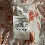 Free People White Amanda Ruffle Long Sleeve Wrap Orange Floral Top Photo 14