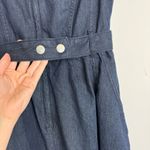 ZARA NWT  Denim Asymmetrical Midi Dress Sz Small Belted Grunge Chic Photo 9
