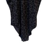 Z Supply Body Suit Womens L 12-14 Purple Black Leopard Print Short Sleeve NWT Photo 3