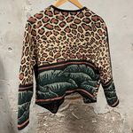 Kokopelli New Mexico Collection Animal Print Safari Open Front Sweater Jacket S Photo 3