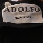 Adolfo Vintage 70s 80s Black Shift Dress with Removable or Adjustable Dickey szL Photo 5