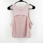 Lululemon Just Pleat It Tank Top Size 6 Crop Flowy Back Porcelain Pink Mesh Photo 4