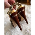 Michael Kors  heels size 7 animal print gold high heels 4 inch heel with platform Photo 2