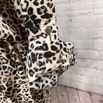 Vince Camuto  Tan Black Leopard Animal Print Roll Mini Dress 12 Photo 11