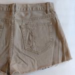 Forever 21 High Rise Studded Destroyed Cut Off Shorts 30 Khaki Gold Photo 7
