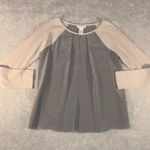 Sundance  Raglan Thermal Silk Blouse Womens Large Neutral Flowy Relaxed Travel XS Photo 0