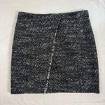 J.Crew Faux-Wrap Pencil Skirt Metallic Tweed Size 6 Wool Blend Preppy Career Photo 0