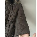 Eddie Bauer  Brown Quilted Parka Hooded Puffer Goose Down Jacket Size XS Warm Photo 4