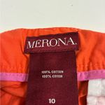 Merona  Bright Orange Cotton Seahorse Shorts size 10 Photo 3