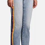 Ralph Lauren Polo  Avery Boyfriend‎ Jeans Rainbow Racing Stripes Womens Size 30 Photo 0