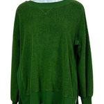 Aerie  Cozy Good Vibes Fuzzy Green Sweatshirt size XS Photo 0