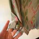 Chico's  Green and Red Utility Jacket with Artistic Design size 12 chico sz 2 Photo 5