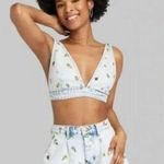 Wild Fable Triangle Cup Cotton Denim Tank Top -  Acid Wash Floral Size XS Photo 0