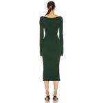 Khaite Beth Long Sleeve Bustier Midi Dress Medium Green Photo 1