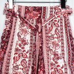 Shosho Boho Paisley Print Paperbag Shorts with Drawstrings Photo 1
