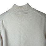 Ann Taylor  100% Italian Merino Wool Mock Turtleneck Sweater Size L Cream Preppy Photo 12