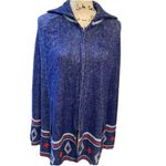Lee Fashioned by  Women's Vintage Full Zip Cape Blue Red White Sz L EUC Photo 8