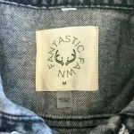 Fantastic Fawn Black Dark Fringed Western Distressed Denim Jacket Womens Size M Photo 5