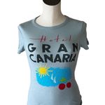 Chaser NWT Hotel Gran Canaria Graphic Tee T-shirt Blue Island Cherries XS Photo 1