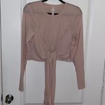 Lululemon NWOT Gather and Grow Light Pink Wrap Long Sleeve Top Photo 1