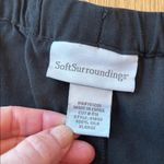 Soft Surroundings 100% Silk Pants Black Wide Leg Drawstring Size XL Photo 4