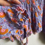 Rachel Rachel Roy Lilac Orange Floral Cropped Button Down Blouse Womens XS Purple Photo 2