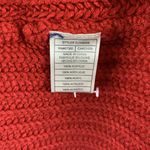 BB Dakota Red Chunky Chain Stitch Turtleneck Tunic Sweater Size Large Photo 4