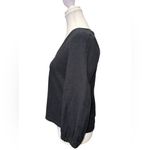 Madewell  Black V-Neck Cotton Top Photo 4