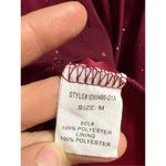 Altar'd State Altar’d State Women’s Vibrant Burgundy Babydoll Tiered Long Sleeve Dress Sparkle Photo 9