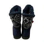 Muk Luks Sweater Knit Winter Boots Blue/white Size 7‎ Blue Photo 1