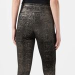 Spanx NWT Velvet Shine Black and Gold Leggings 1X Photo 9