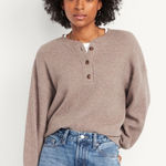 Old Navy Oversized Cozy Henley Top   Photo 0