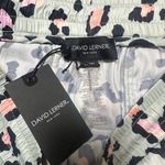 David Lerner  Light Blue Leopard Print Sport Shorts NEW Photo 3