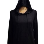 Luxury Cashmere Blend Black Hooded Sweater Soft Cozy Pullover Hoodie Size S Photo 0