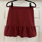 J.Crew NWOT  Ruffle Hem Mini Skirt Crimson Burgundy Wine sz 4 Photo 5