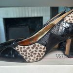 Vintage 80'S Timothy Hitsman suede, calf hair, & patten Patchwork Heel 10 Black Photo 2