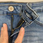 KanCan Size 5 26 Skirt Denim Distressed Raw Hem Mini Blue Jean Stretch Women’s Photo 9