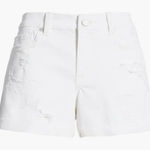 BLANKNYC NWT The‎ Fulton Boyfriend Distressed Denim Roll Up Short White Size 28 Photo 0