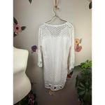 Les Amis 3/4 Sleeve White Crochet Dress Photo 3